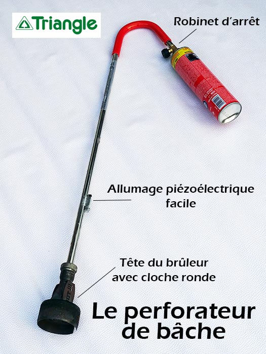 Perforateur thermique de bâche 